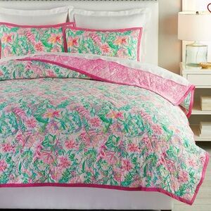 Lilly Pulitzer for Pottery Barn / Tiger Lilly - fully reversible King Quilt